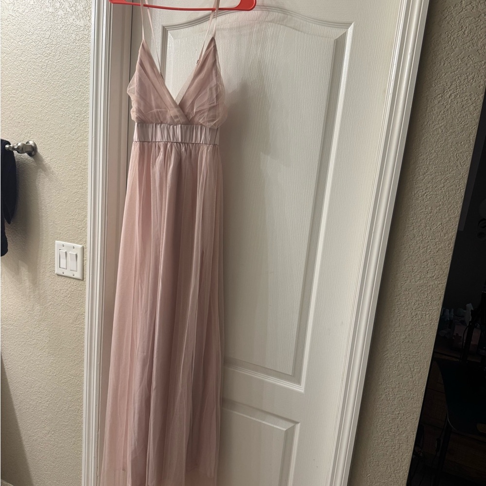 SHEIN Blush Pink Maxi Dress with Spaghetti Straps